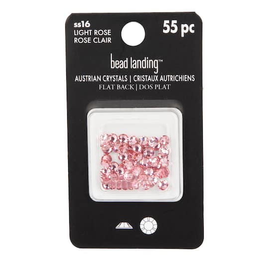 6 Packs: 55 ct. (330 total) SS16 Round Flatback Austrian Crystals by Bead Landing